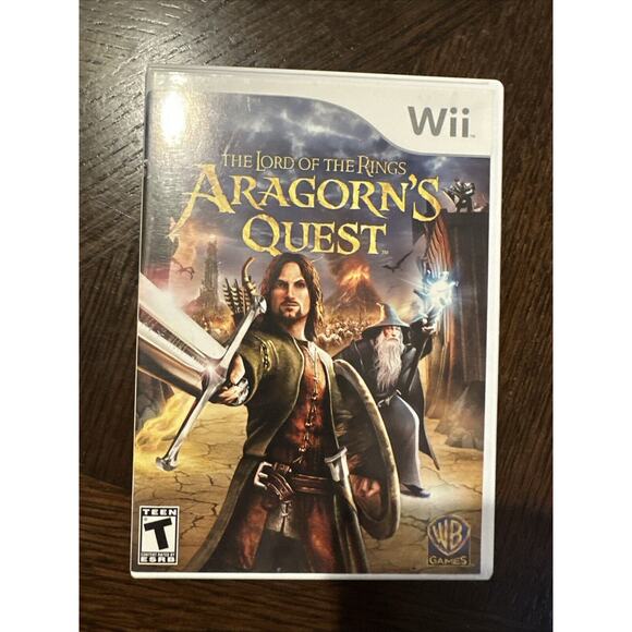 Lord of the Rings: Aragorns Quest - Nintendo Wii Rated Teens Fantasy Warner Bros - Picture 1 of 3